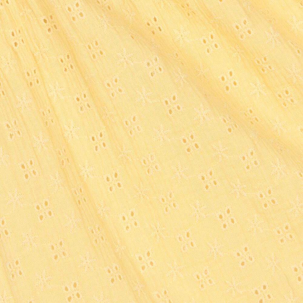 PAZ Rodríguez-Girls Yellow Broderie Anglaise Dress | Childrensalon Outlet