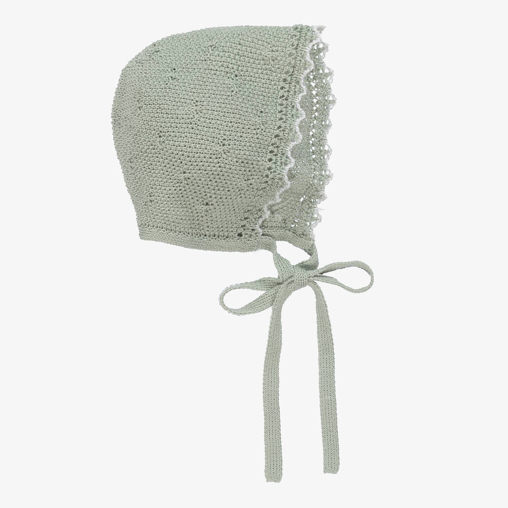 PAZ Rodríguez-Зеленый трикотажный чепчик | Childrensalon Outlet