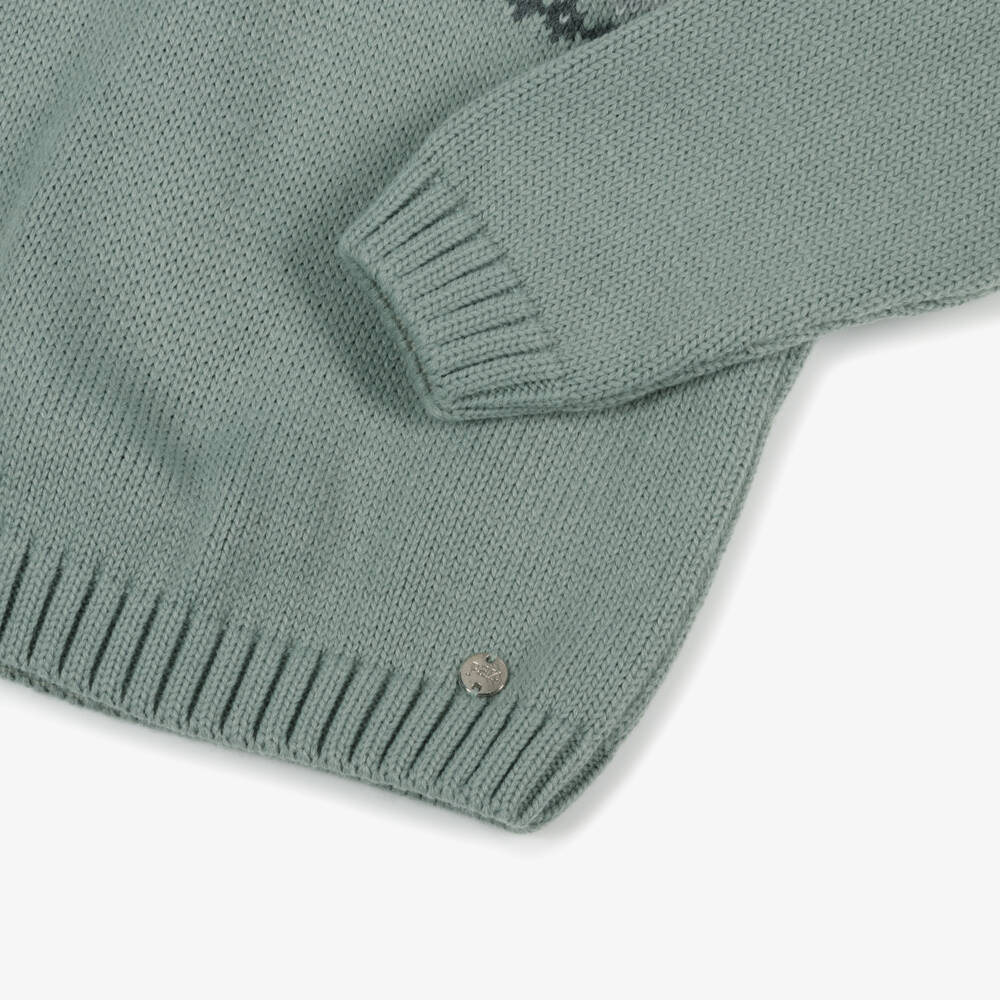 PAZ Rodríguez-كنزة محبوكة بنمط فير آيل أخضر | Childrensalon Outlet