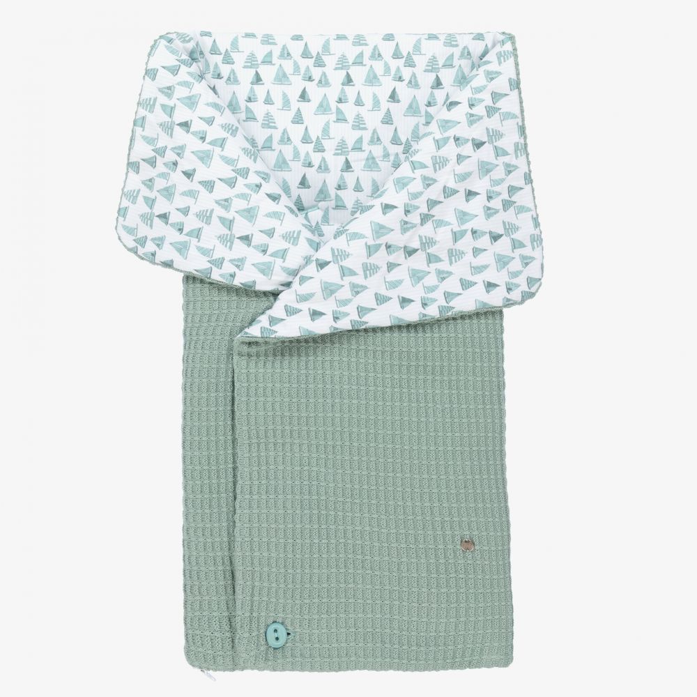 Paz Rodríguez - Grüner Strick-Babyschlafsack (70 cm) | Childrensalon