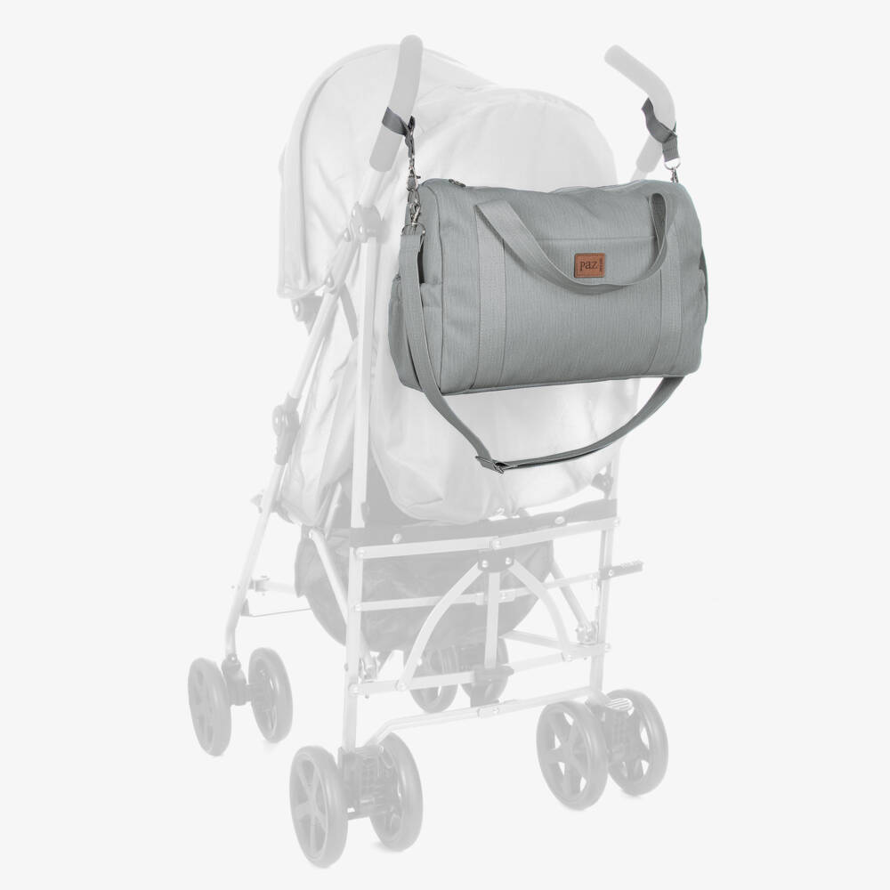 PAZ Rodríguez-Grey Canvas Changing Bag (36cm) | Childrensalon Outlet