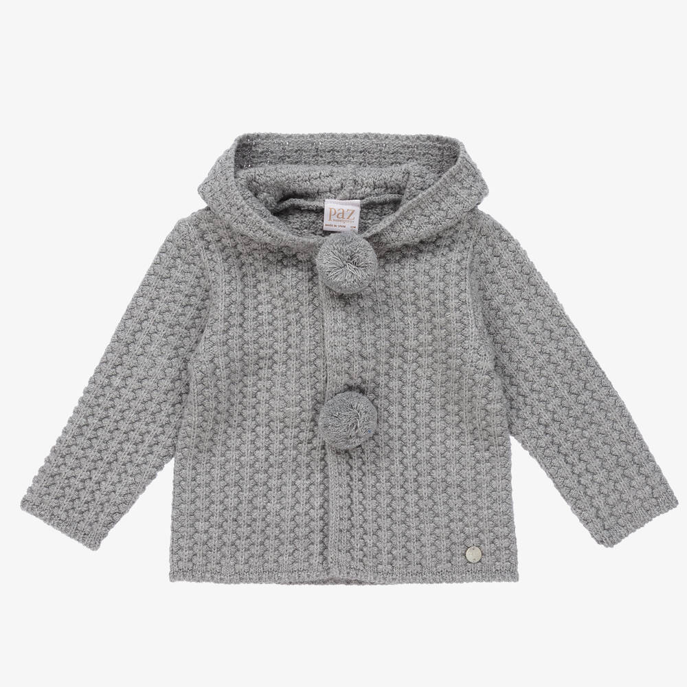 Paz Rodríguez - Grey Knitted Pram Coat | Childrensalon