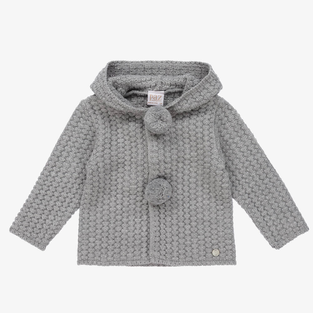 PAZ Rodríguez-Grey Knitted Pram Coat | Childrensalon Outlet