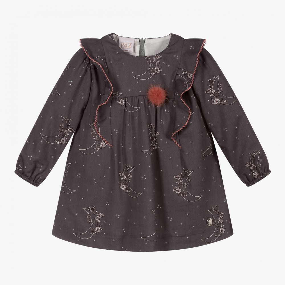 PAZ Rodríguez-Grey & Pink Moon Dress  | Childrensalon Outlet