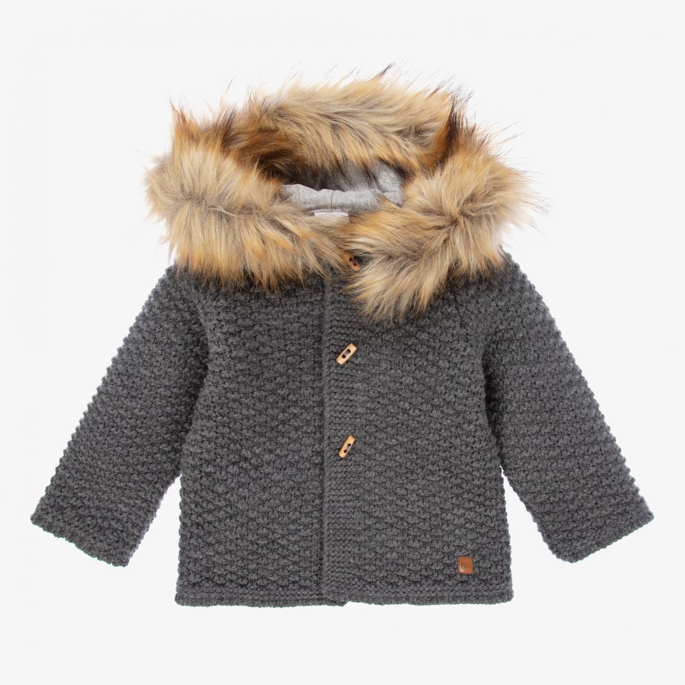 Paz Rodríguez - Grey Wool Blend Knit Jacket | Childrensalon