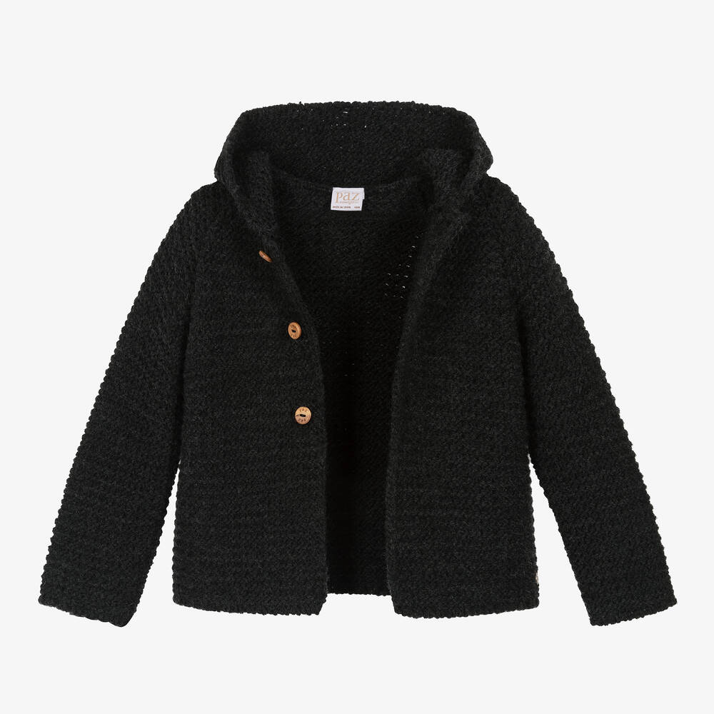 PAZ Rodríguez-Серая шерстяная куртка с капюшоном | Childrensalon Outlet