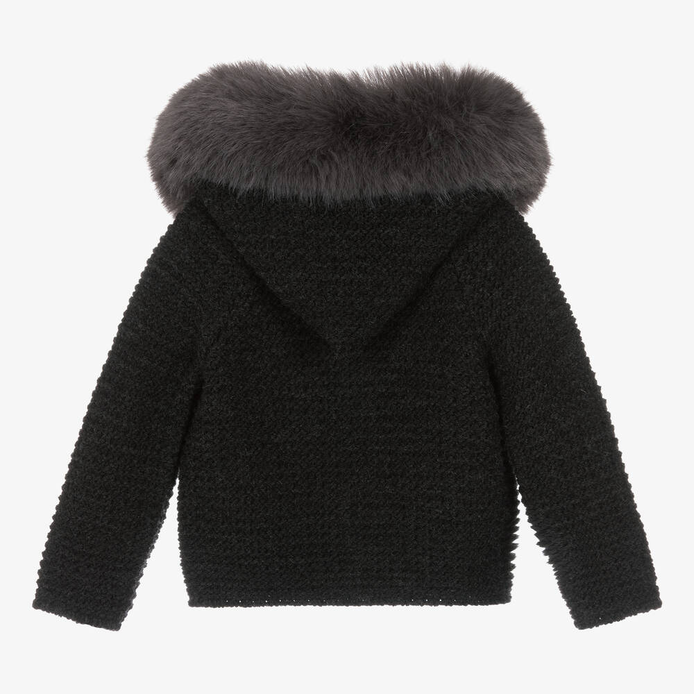 PAZ Rodríguez-Серая шерстяная куртка с капюшоном | Childrensalon Outlet