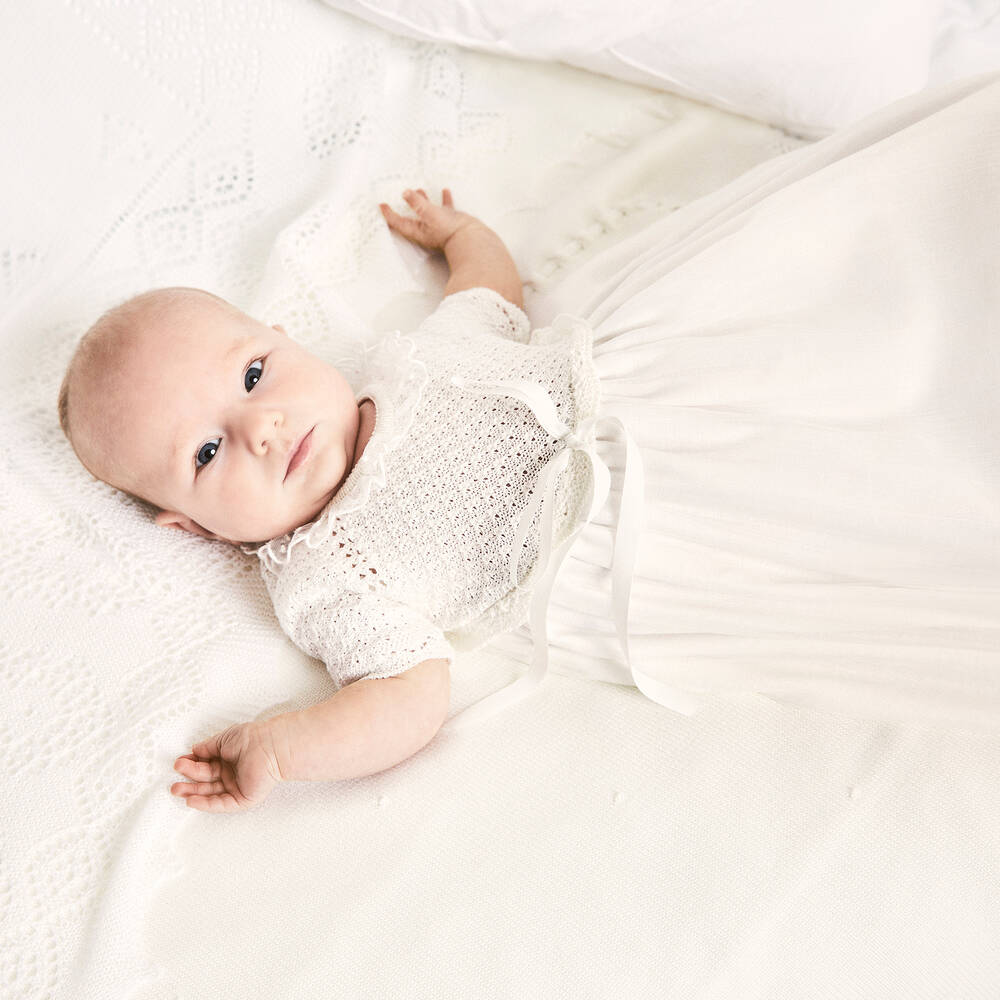 PAZ Rodríguez-Ivory Ceremony Baby Gown | Childrensalon Outlet