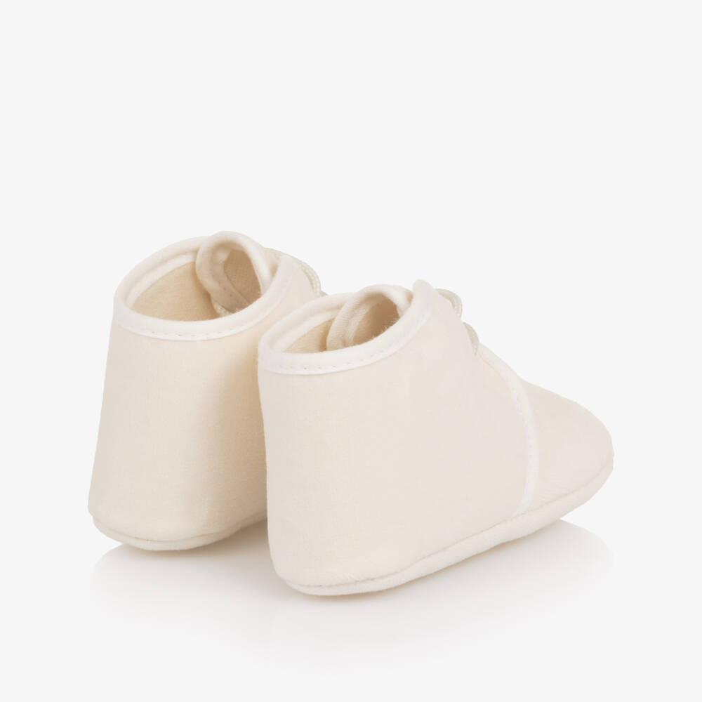 PAZ Rodríguez-Ivory Cotton Lace-Up Pre-Walkers | Childrensalon Outlet
