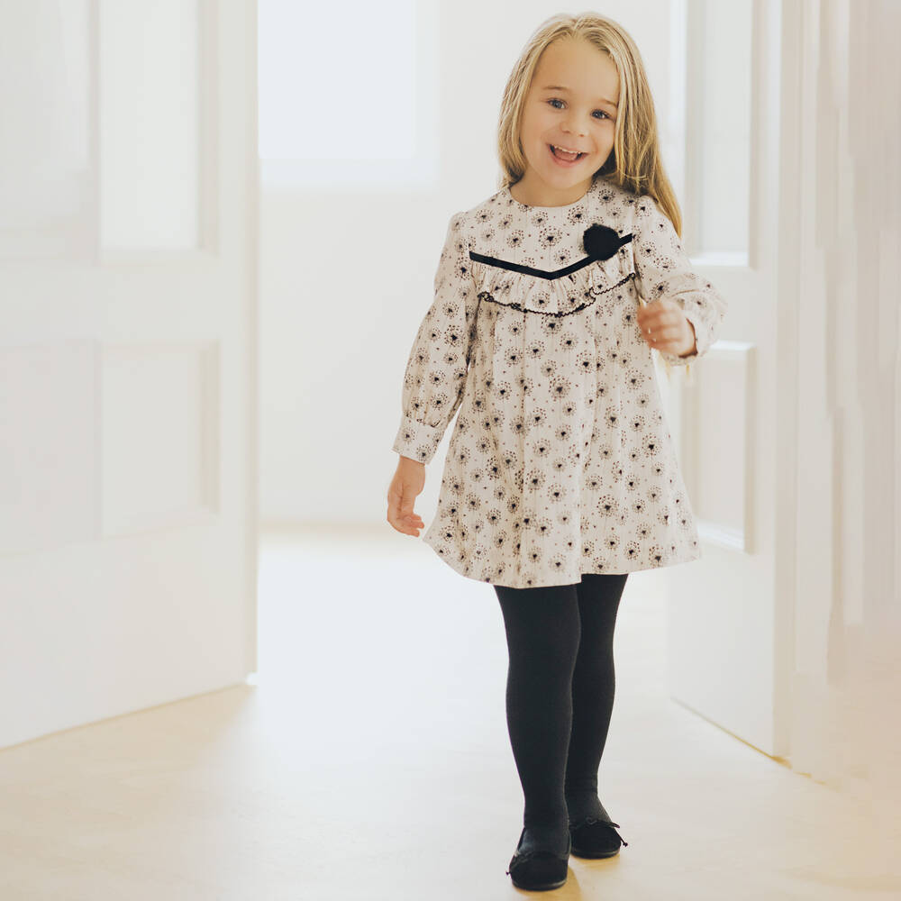 PAZ Rodríguez-Кремовое хлопковое платье с одуванчиками | Childrensalon Outlet