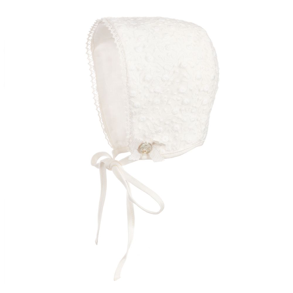 PAZ Rodríguez-Ivory Lace Baby Bonnet | Childrensalon Outlet