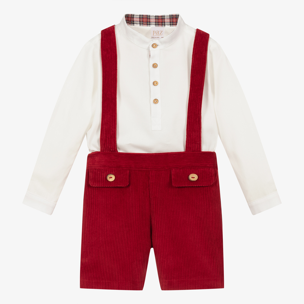Paz Rodríguez - Кремовая рубашка и красные шорты | Childrensalon