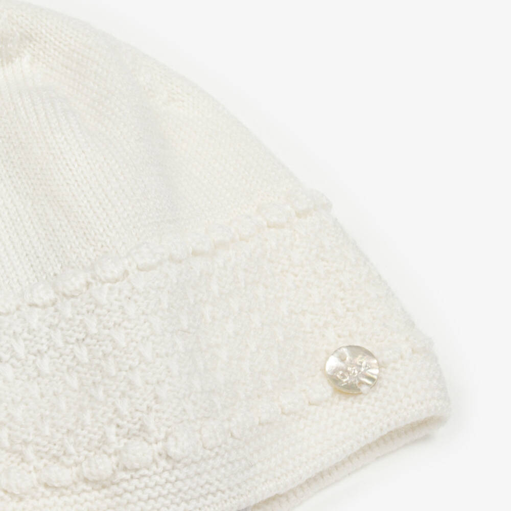 PAZ Rodríguez-Кремовая шерстяная вязаная шапка для малышей | Childrensalon Outlet