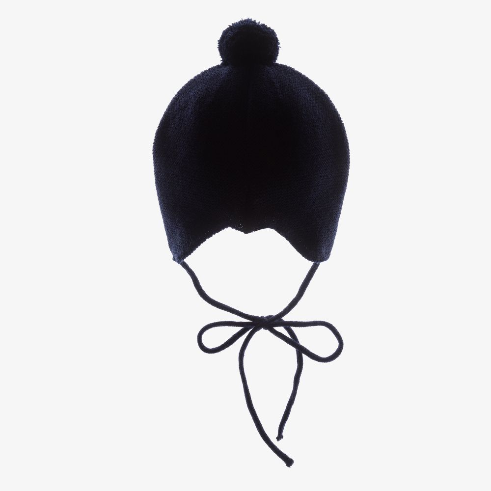PAZ Rodríguez-Navy Blue Wool Pom-Pom Hat | Childrensalon Outlet