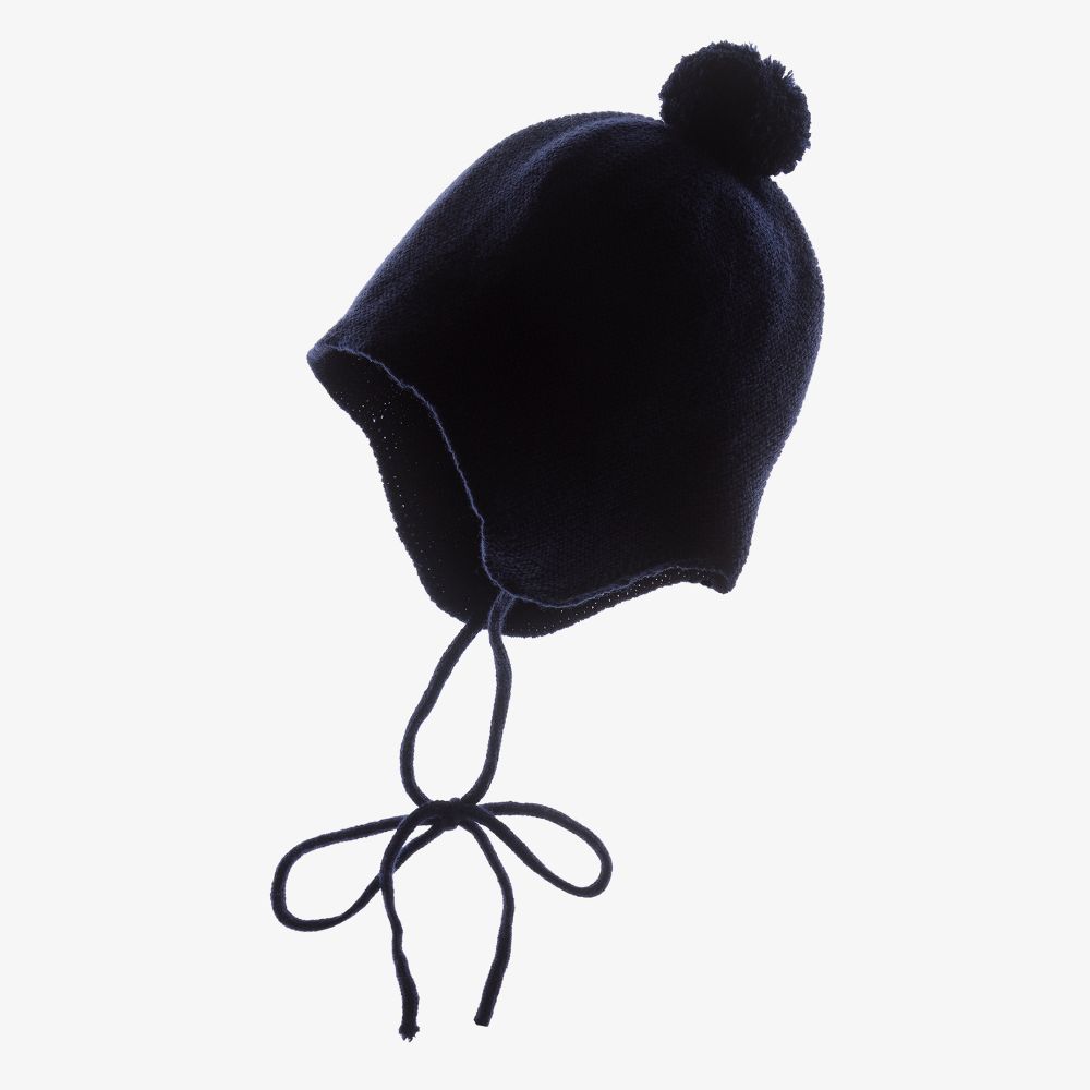 PAZ Rodríguez-Navy Blue Wool Pom-Pom Hat | Childrensalon Outlet