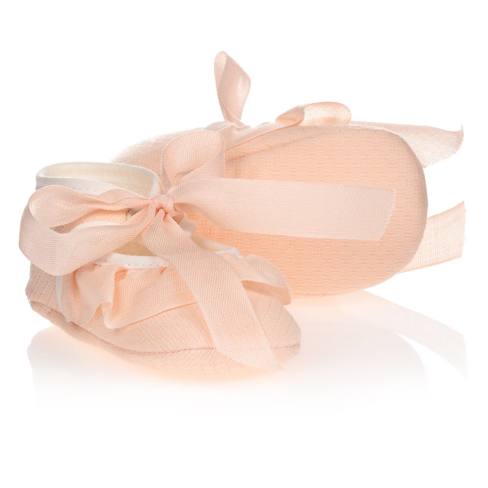 Paz Rodríguez - Peach Pink Pre-Walker Shoes | Childrensalon