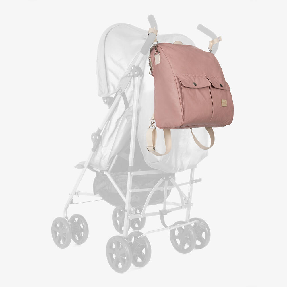 Pink changing backpack sale