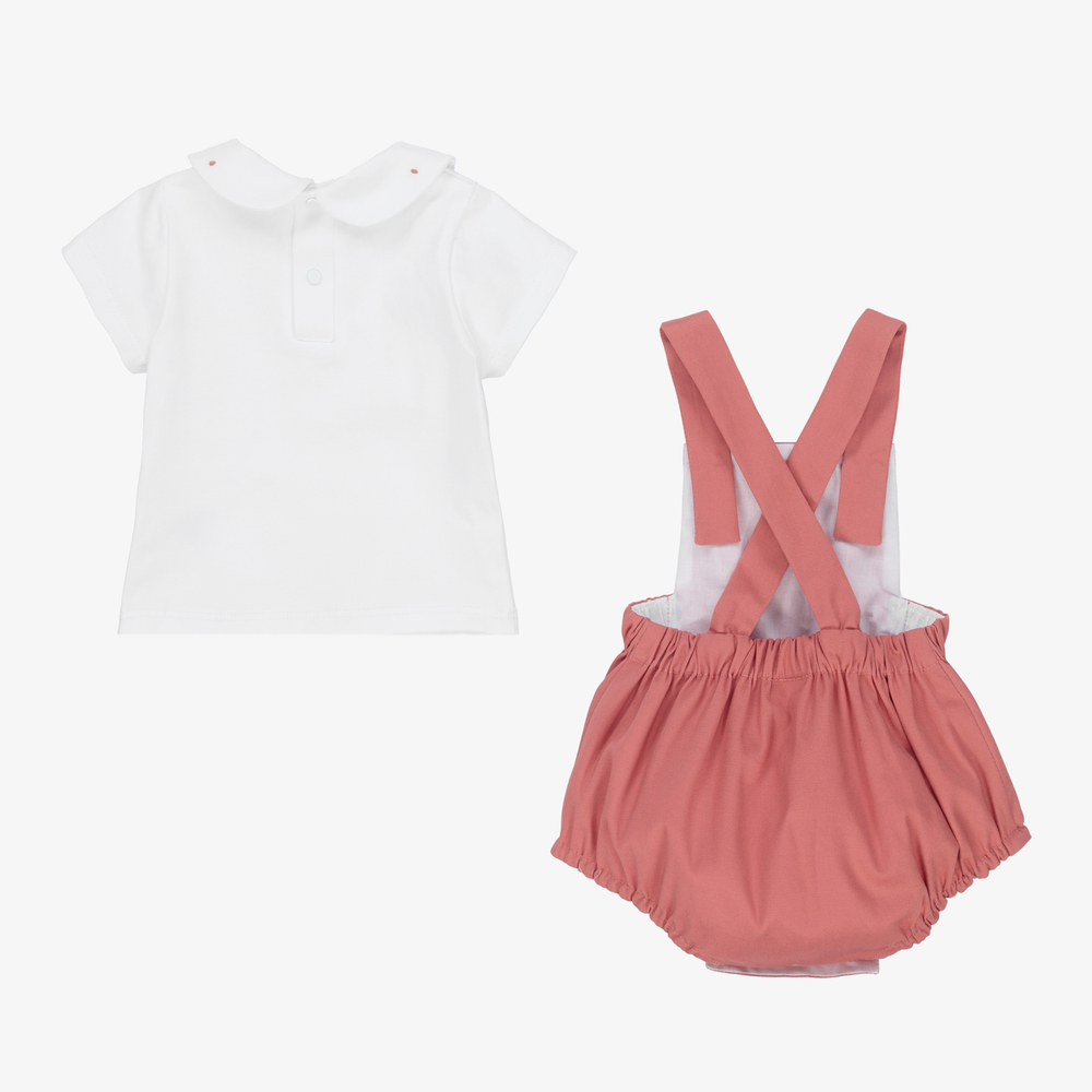 PAZ Rodríguez-Pink Cotton Shorts Set | Childrensalon Outlet
