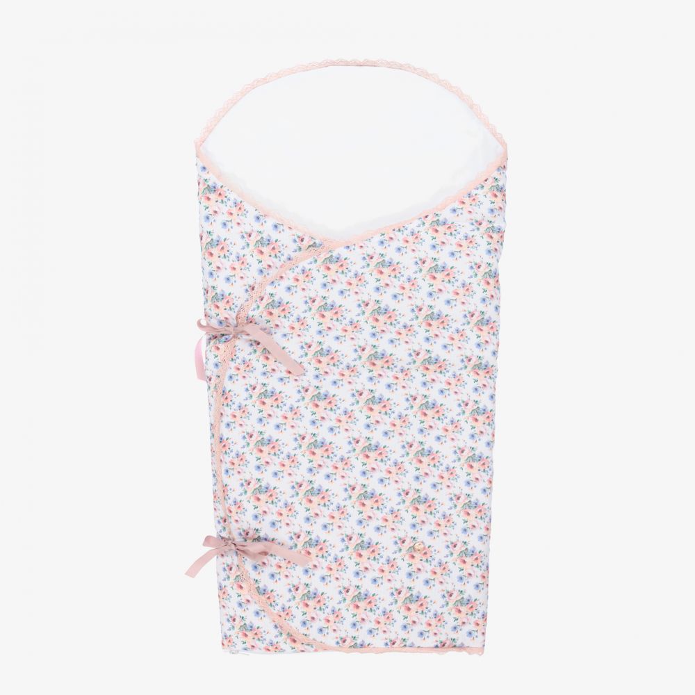 Paz Rodríguez - Pink Floral Baby Nest (74cm) | Childrensalon