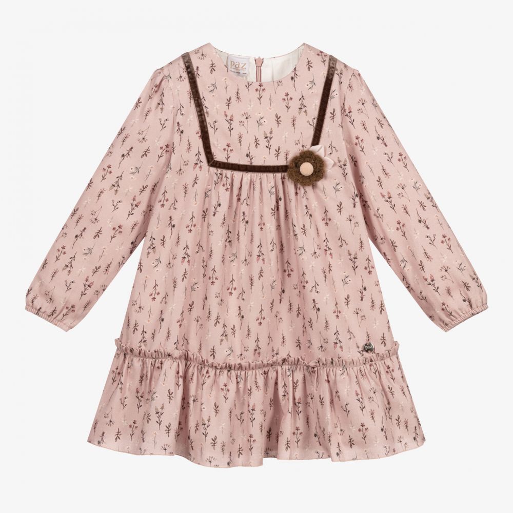 PAZ Rodríguez-Pink Floral Cotton Dress | Childrensalon Outlet