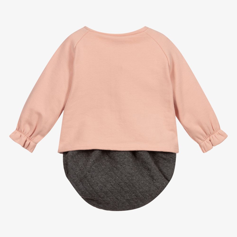 PAZ Rodríguez-Pink & Grey Cotton Shorts Set  | Childrensalon Outlet