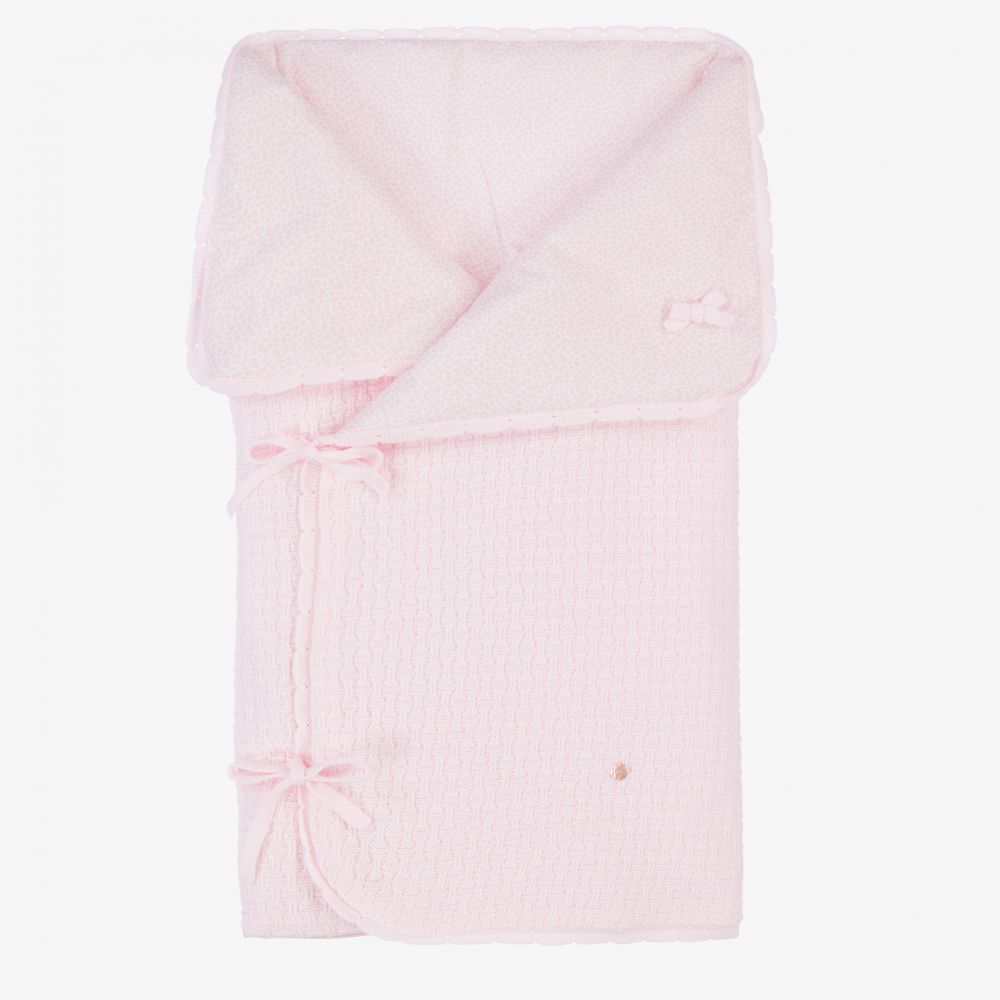 Paz Rodríguez - Pink Knitted Baby Nest (70cm) | Childrensalon