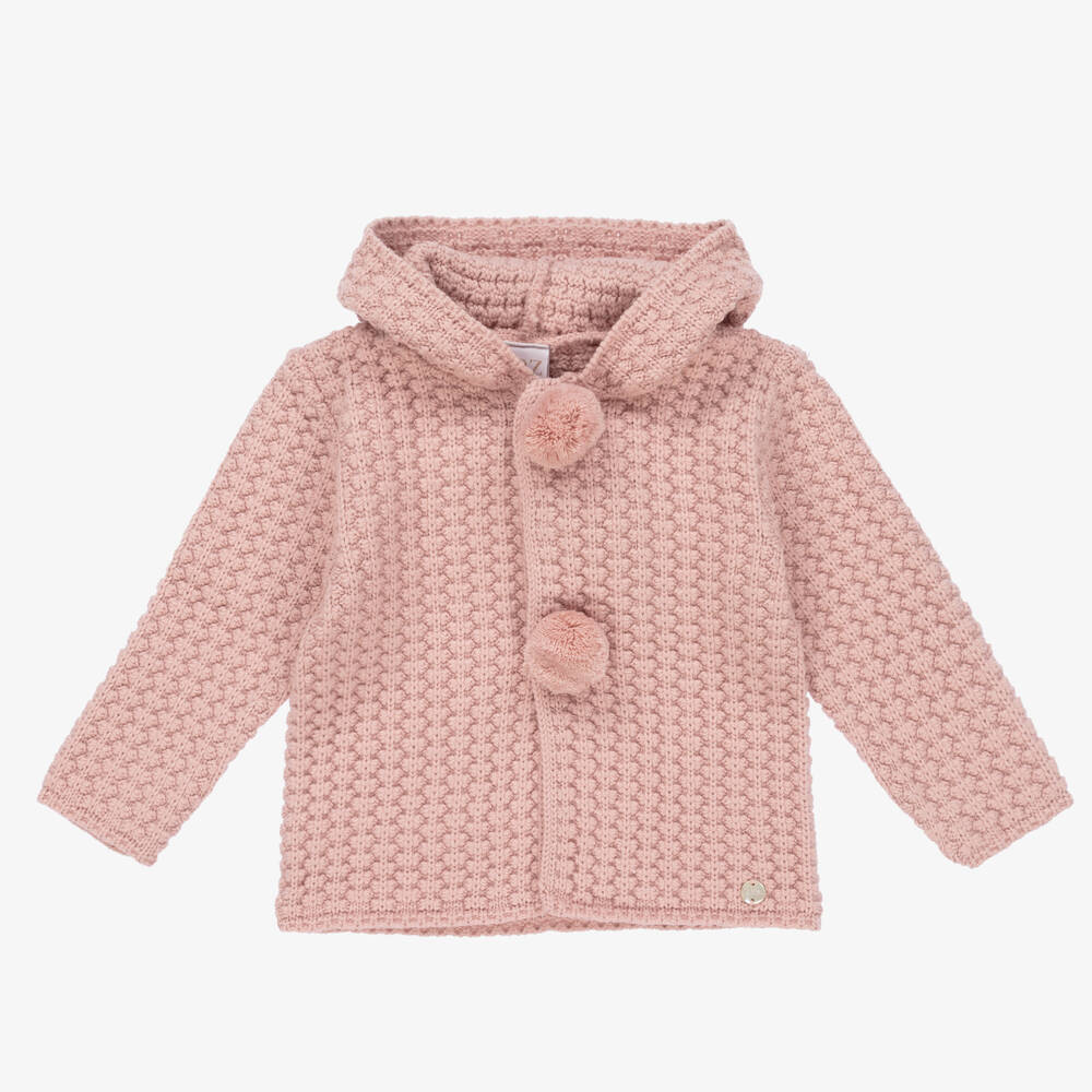 Paz Rodríguez - Pink Knitted Pram Coat | Childrensalon