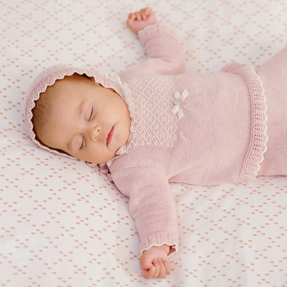 PAZ Rodríguez-Розовый чепчик из мериносовой шерсти | Childrensalon Outlet