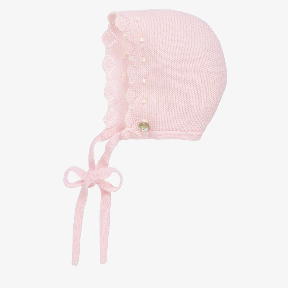 PAZ Rodríguez-Розовый чепчик из мериносовой шерсти | Childrensalon Outlet