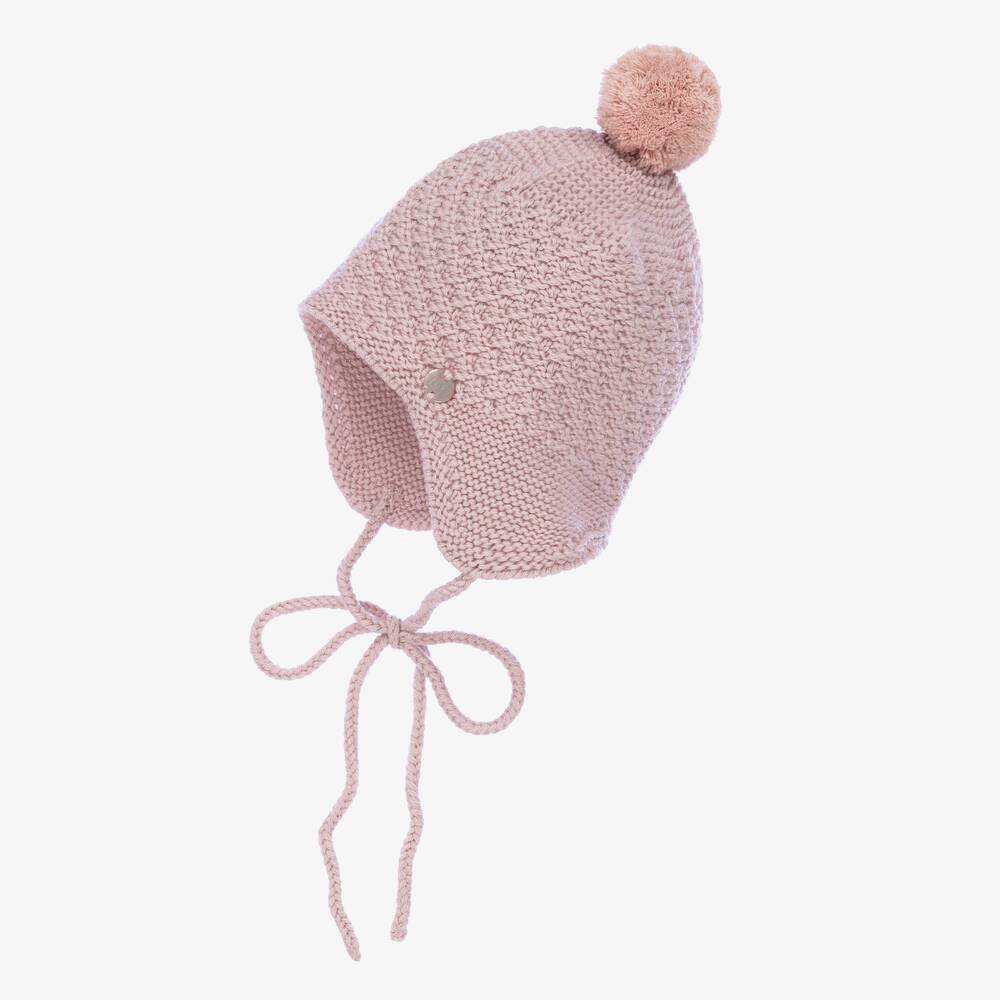 PAZ Rodríguez-Розовая шерстяная шапка с помпоном | Childrensalon Outlet