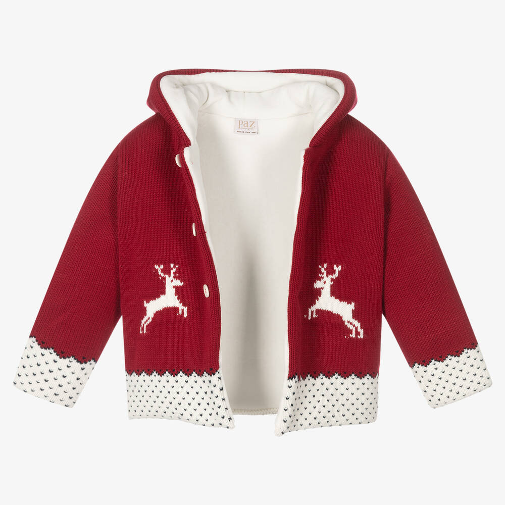 PAZ Rodríguez-Red Knitted Hooded Jacket | Childrensalon Outlet
