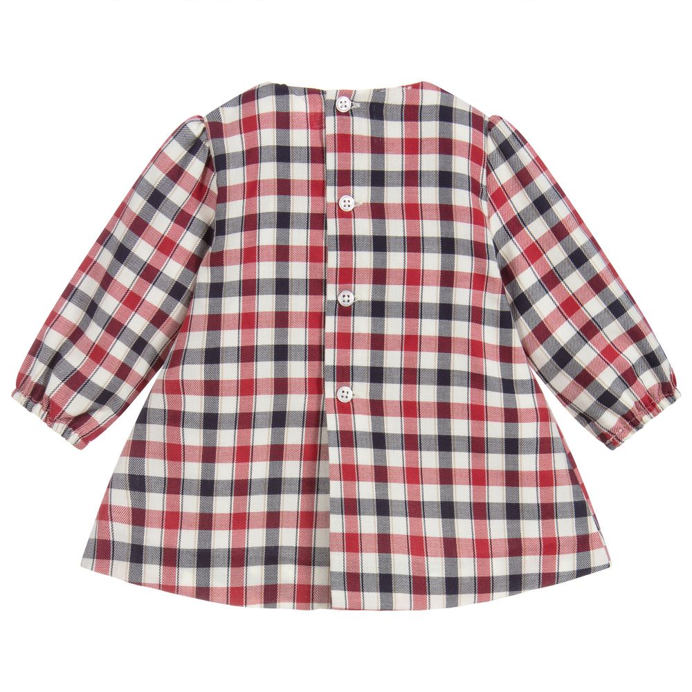 PAZ Rodríguez-Красное платье в клетку с рюшами | Childrensalon Outlet