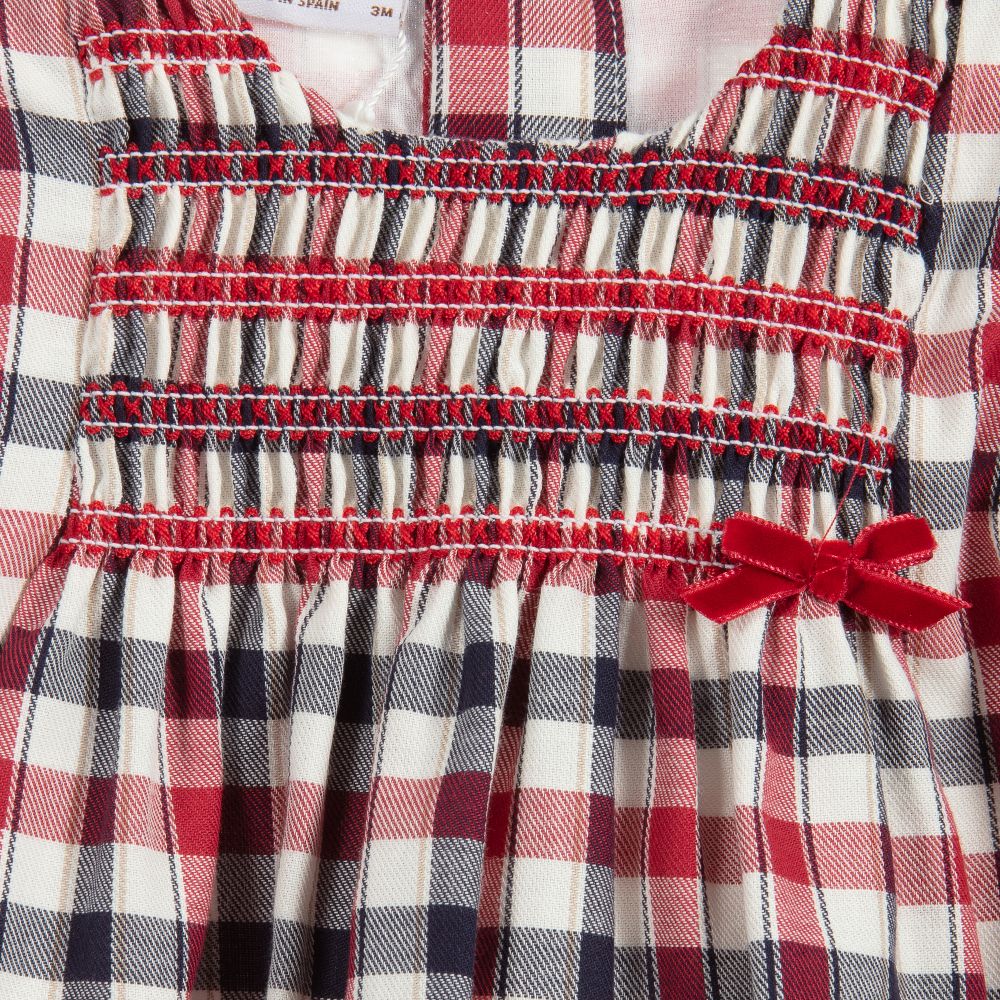 PAZ Rodríguez-Красное платье в клетку с рюшами | Childrensalon Outlet