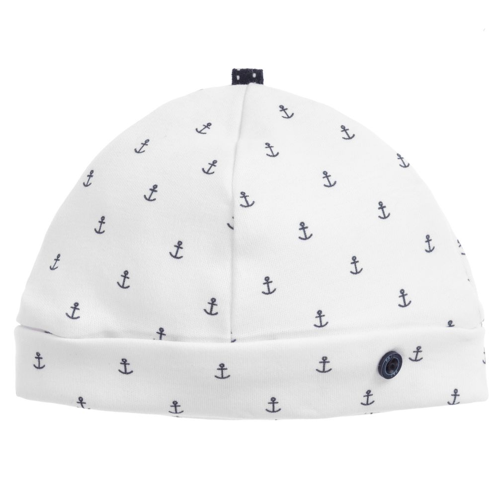 Paz Rodríguez - White Cotton Jersey Baby Hat | Childrensalon