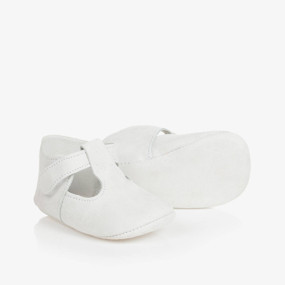 PAZ Rodríguez-حذاء بيبي أبيض من جلد السويد النقي | Childrensalon Outlet
