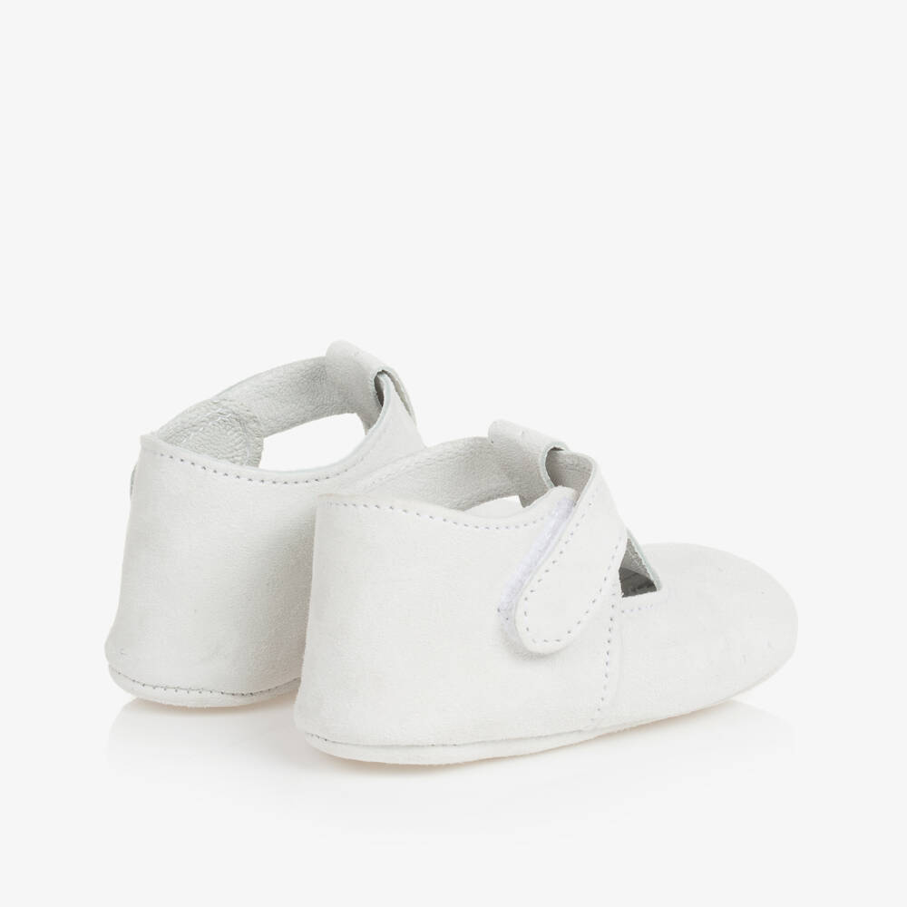 PAZ Rodríguez-Кремовые замшевые пинетки для малышей | Childrensalon Outlet