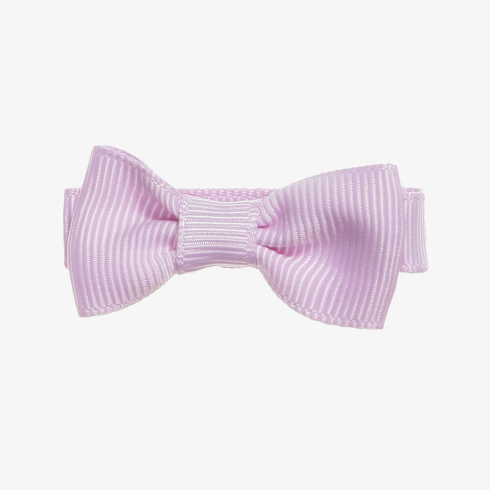 Peach Ribbons-Purple Bow Hair Clip (5cm) | Childrensalon Outlet
