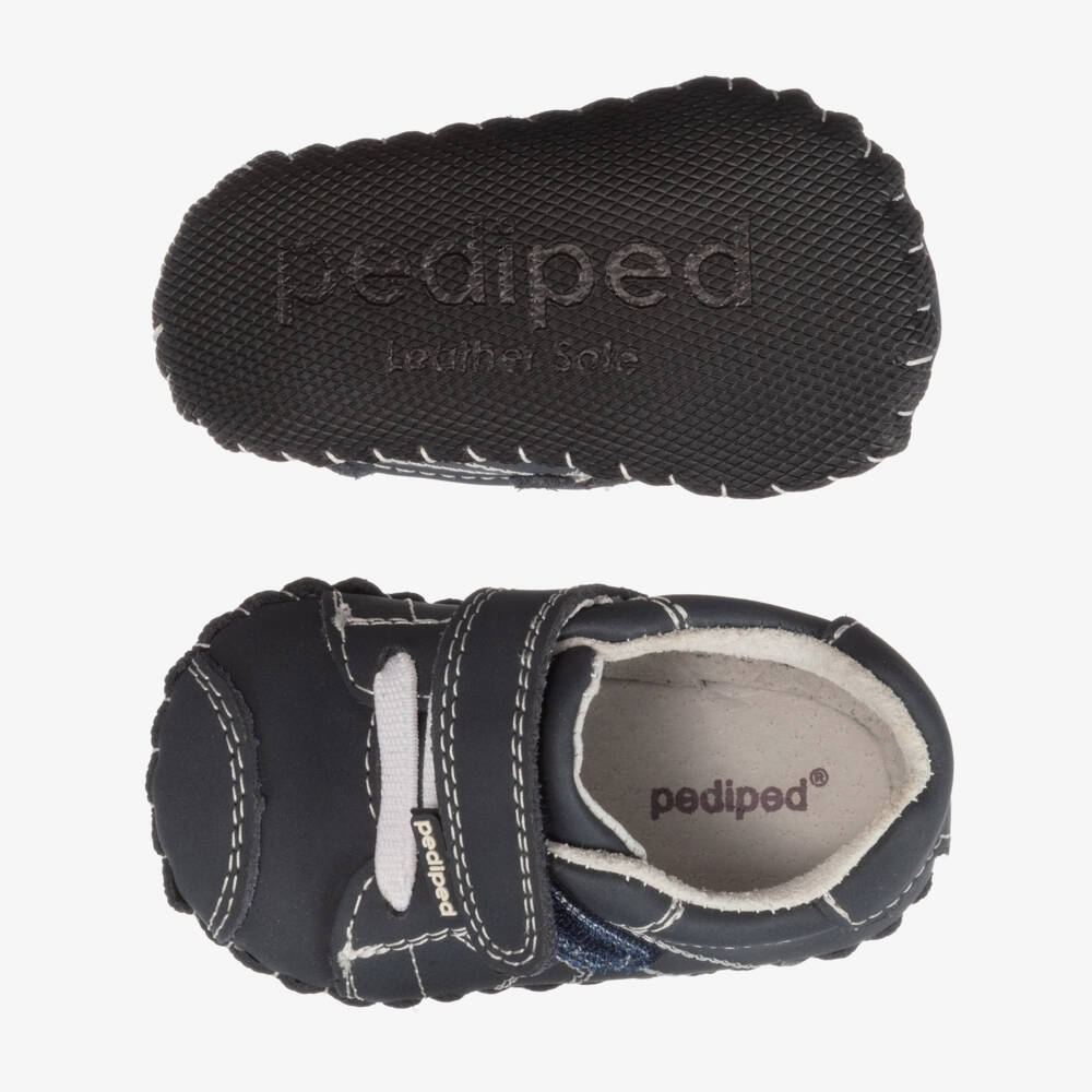 Pediped Originals (0-24mth)-Boys Blue Nubuck 'Jake' Pre-Walker Shoes | Childrensalon Outlet