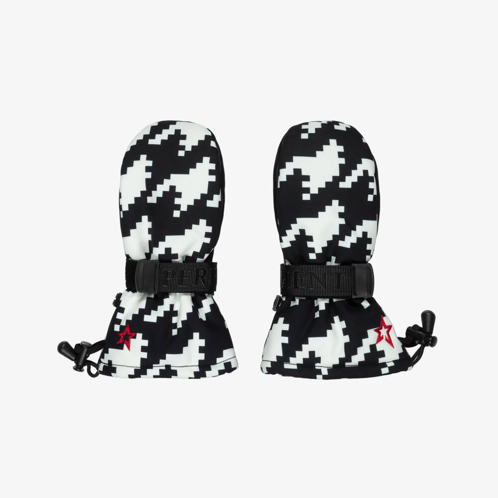 Perfect Moment-Black And White Houndstooth Mittens | Childrensalon Outlet