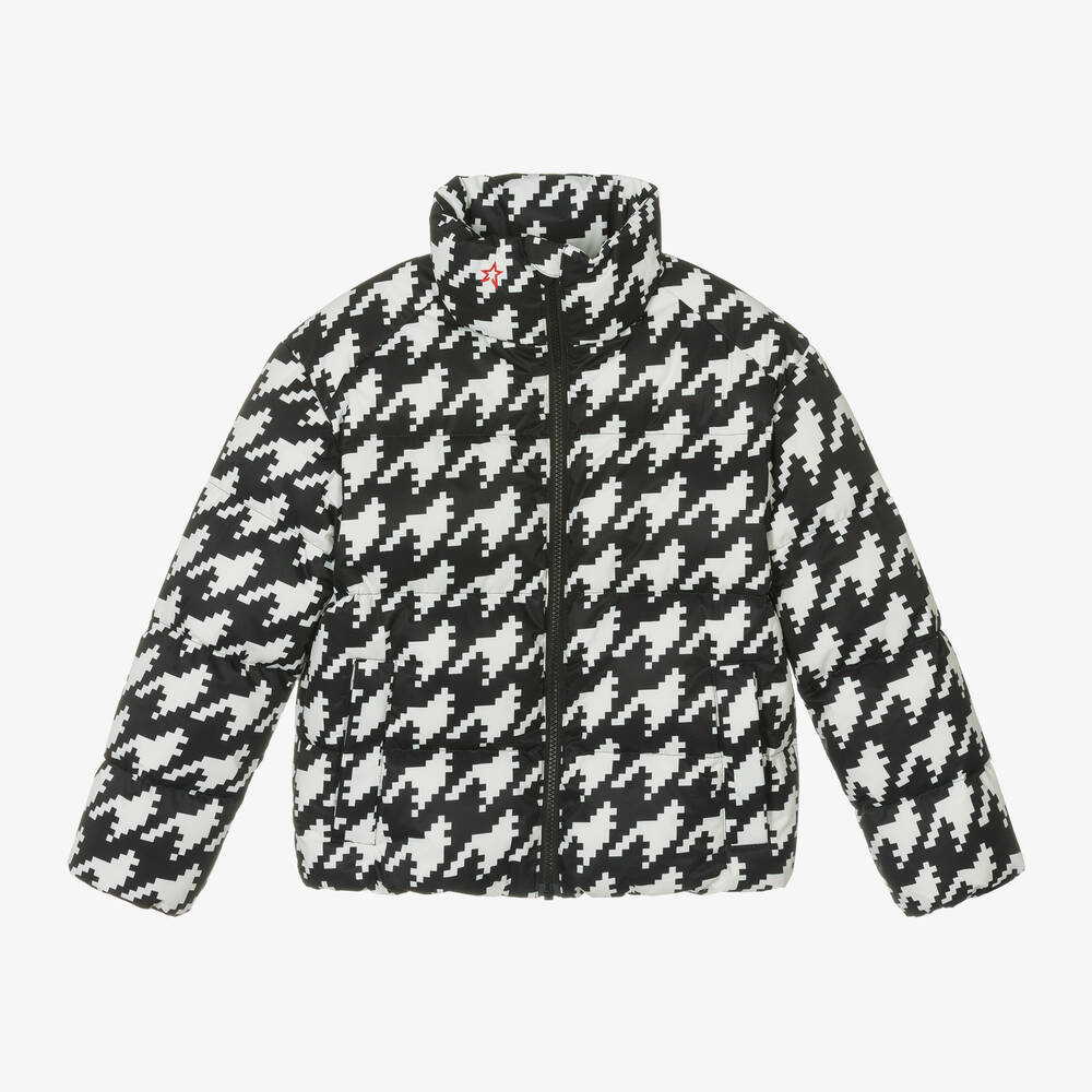 Perfect Moment - Black Houndstooth Ski Jacket | Childrensalon