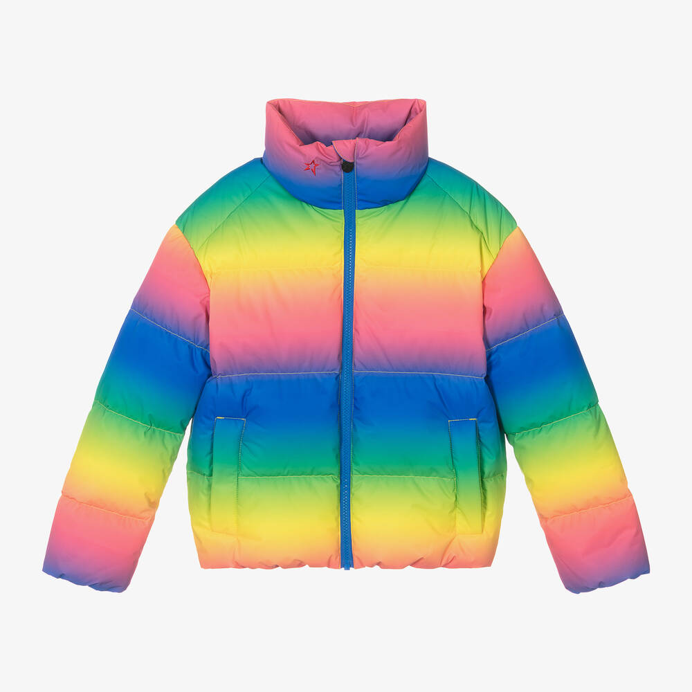 Perfect Moment - Girls Rainbow Down-Fill Ski Jacket | Childrensalon