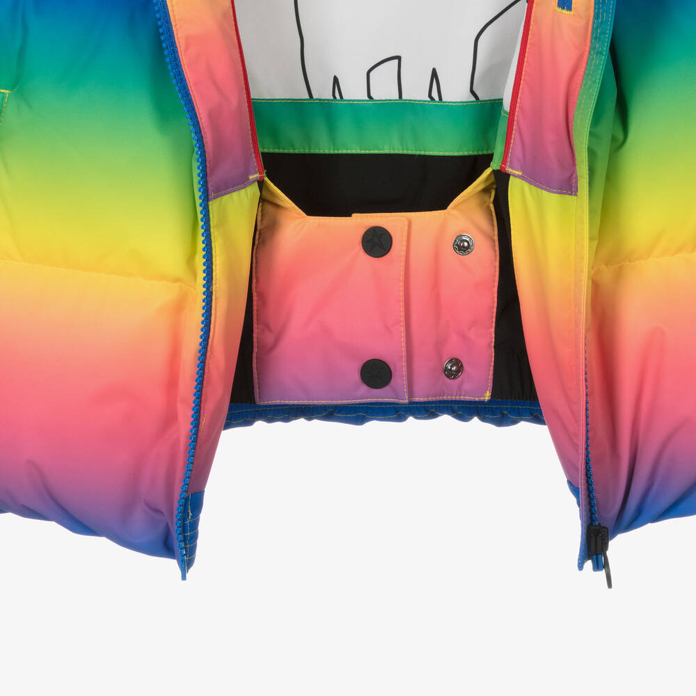 Perfect Moment-Лыжный пуховик радужной расцветки для девочек | Childrensalon Outlet