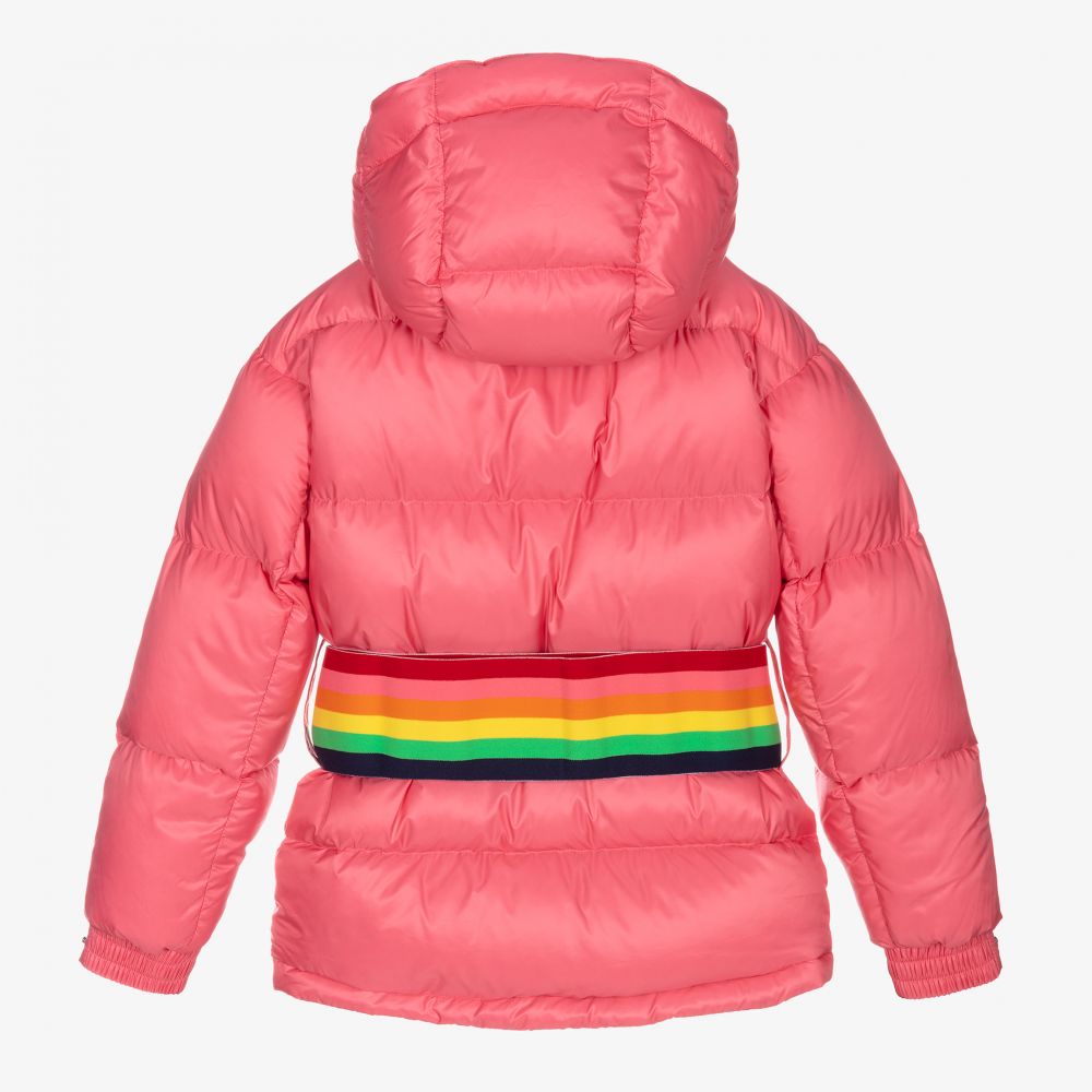 Perfect Moment Pink Belted Down Parka Jacket Childrensalon Outlet