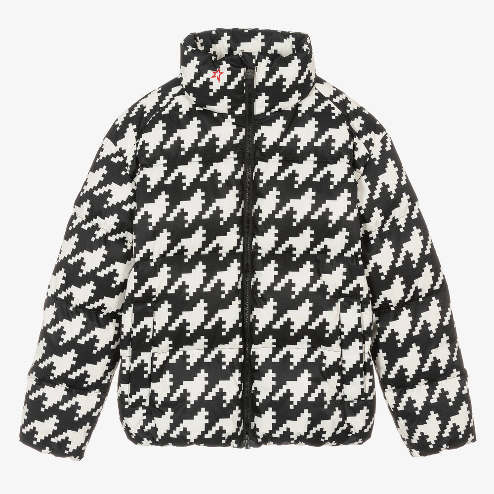 Perfect Moment - Teen Black Houndstooth Ski Jacket | Childrensalon