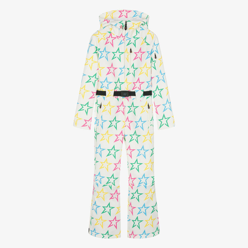 Perfect Moment-Кремовый лыжный костюм со звездами для девочек-подростков | Childrensalon Outlet