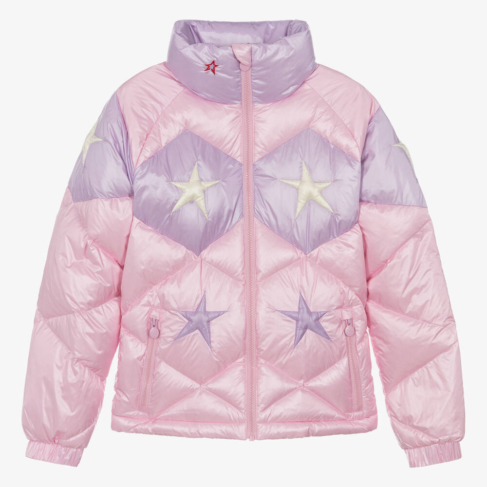 Perfect Moment - Veste de ski rose matelassée à étoiles | Childrensalon