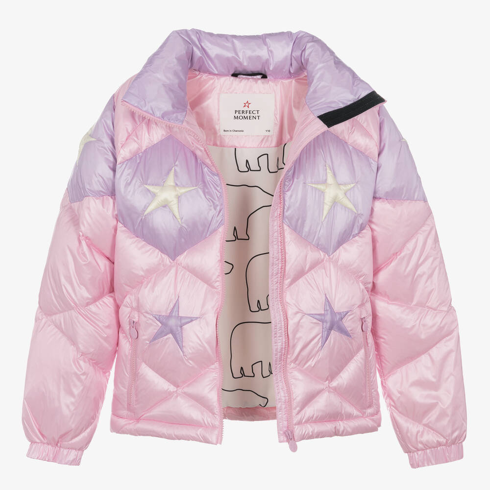 Perfect Moment-Teen Girls Pink Down Quilted Star Ski Jacket | Childrensalon Outlet