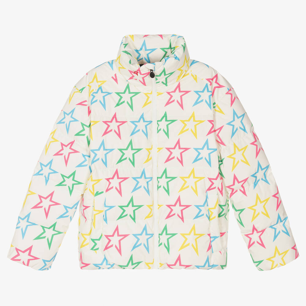 Perfect Moment - Teen Girls White Star Puffer Jacket | Childrensalon