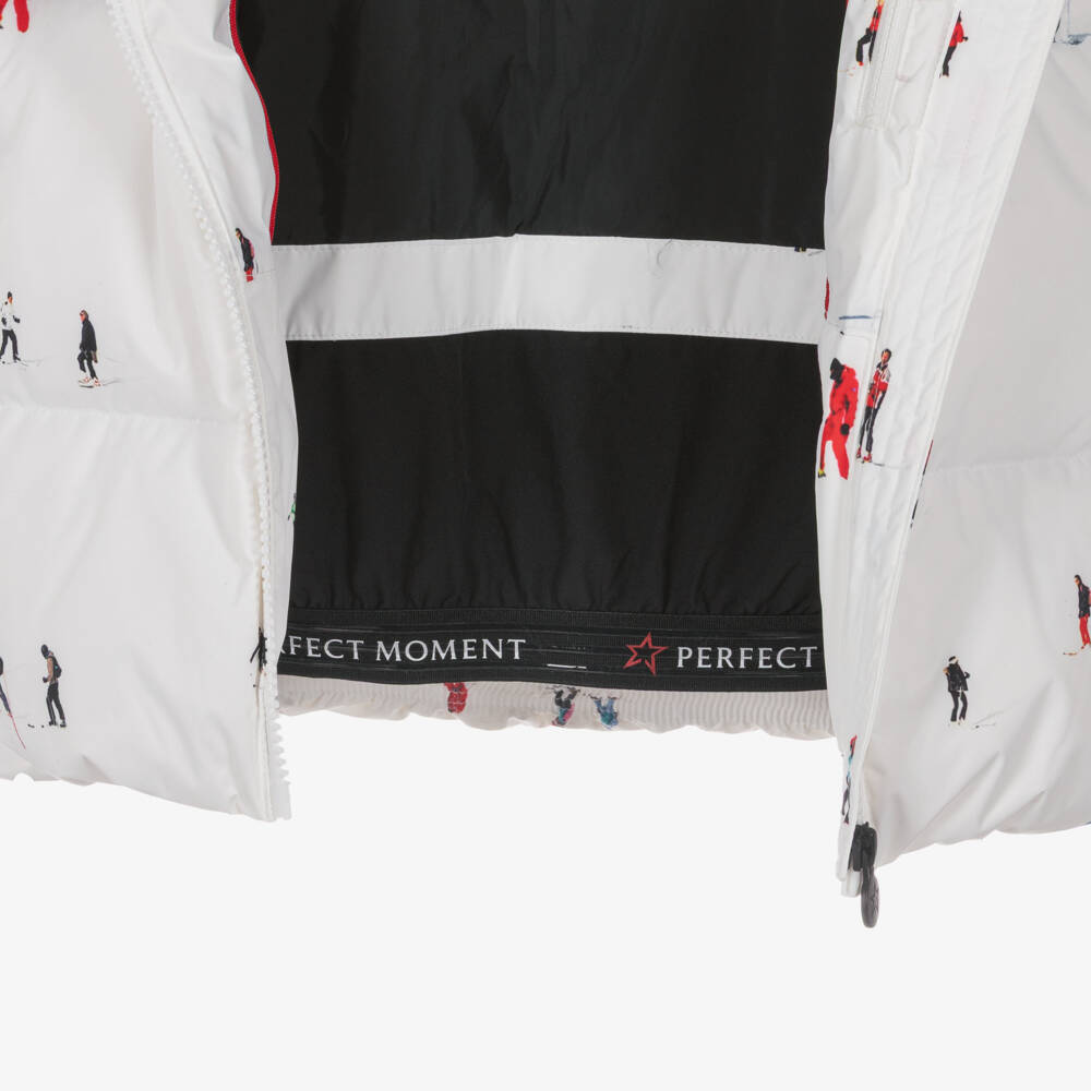 Perfect Moment-White Ski Print Ski Jacket | Childrensalon Outlet