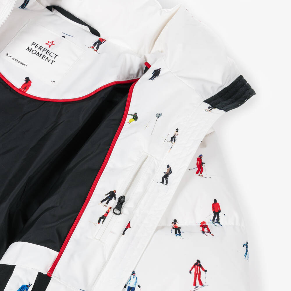 Perfect Moment-White Ski Print Ski Jacket | Childrensalon Outlet